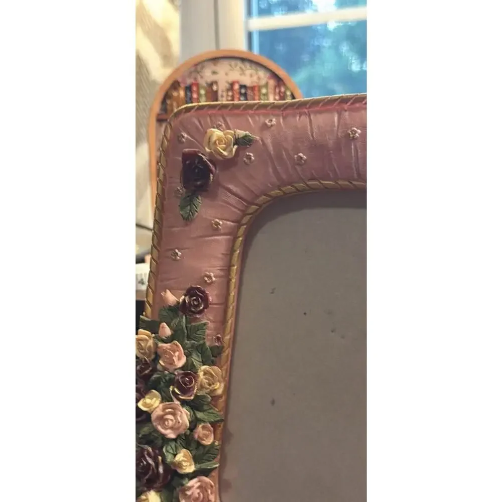 Late 90s Y2K Ganz 3D Pink Floral Picture Frame